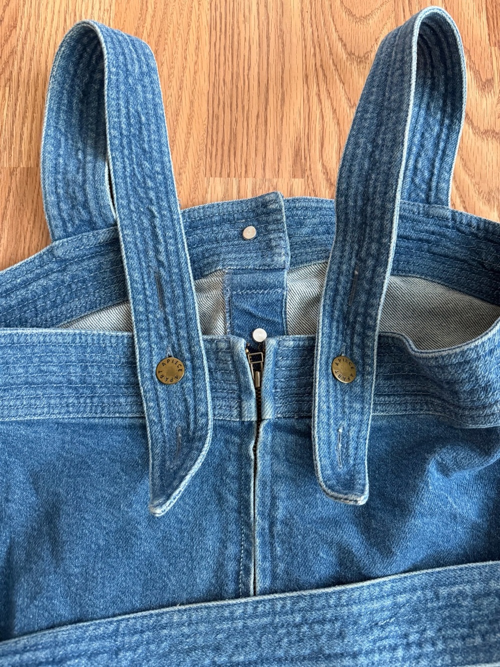 Apiece Apart Arta Marseille denim button-front tank dress size 6 / small - Picture 5 of 5